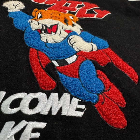 Bornfly Forever Varsity Jacket Tiger Patch Wool Blend Long Sleeves Mens 3X - Picture 4 of 16